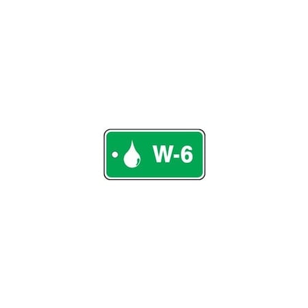 Accuform Energy Source ID Tag, W-6, 1.5inx3in, Plastic, 5PK TDF906VPM